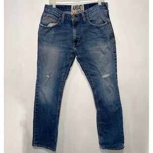Pre-Owned Ariat M4 Low Rise Straight Jeans Size 34 x 34 Cowboy Denim Western Men